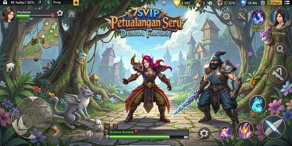 Tampilan screenshot 7SVIP menampilkan aksi seru dalam petualangan fantastis.