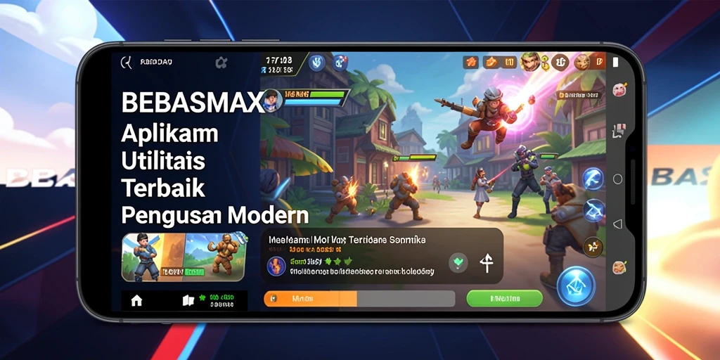 Tampilan antarmuka BEBASMAX dengan fitur utilitas lengkap.