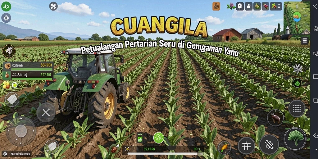 Screenshot <strong>CUANGILA</strong> menampilkan aktivitas pertanian yang seru dan mendetail.