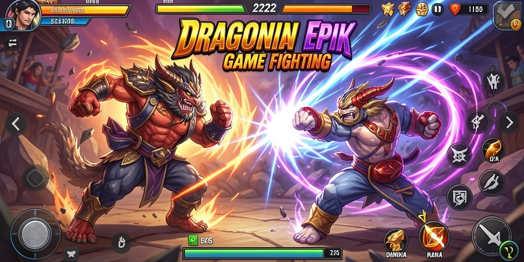 Tampilan gameplay seru dari DRAGON222 dalam pertarungan Fighting.