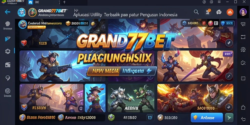 Tampilan utama <strong>GRAND77BET</strong> yang memudahkan pengguna mengakses fitur Utility.