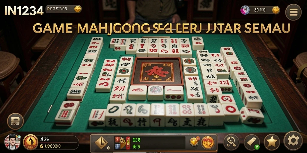 Screenshot gameplay IN1234 yang menampilkan serunya permainan Mahjong.