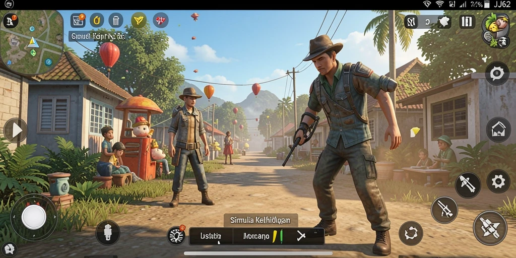 Tampilan gameplay JJ62 yang realistis dan interaktif.