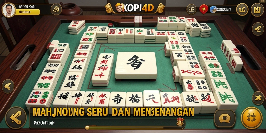 Screenshot gameplay Mahjong KOPI4D yang menarik dan menantang.