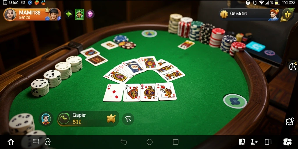 Tampilan gameplay MAMI188 dengan suasana bermain Gaple yang seru.