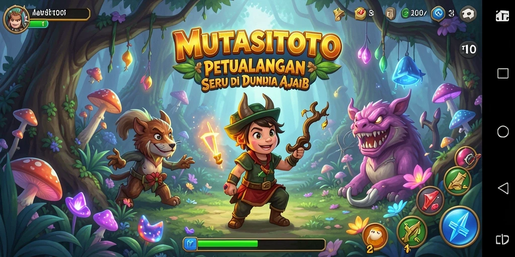 Tangkapan layar MUTASITOTO menampilkan aksi petualangan seru dengan grafis menawan.