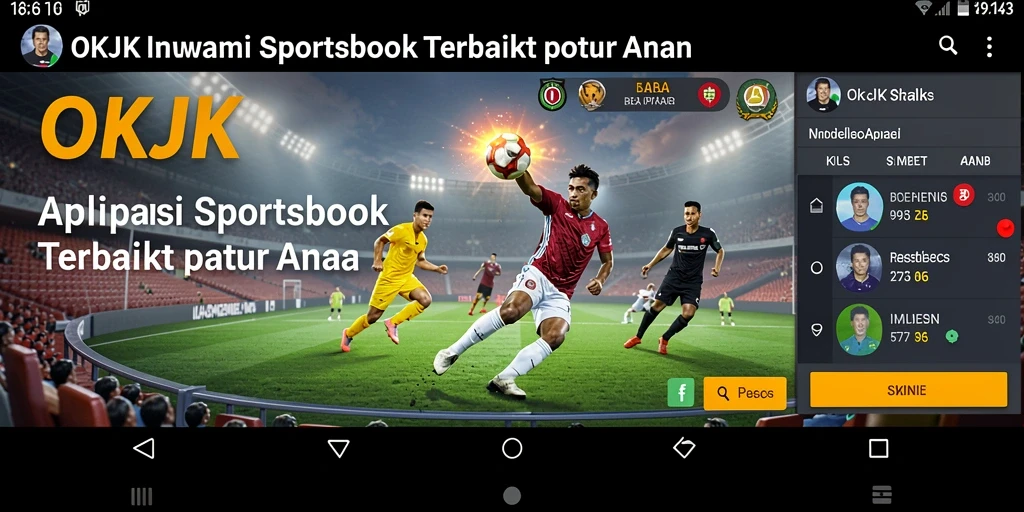Tampilan gameplay aplikasi Sportsbook OKJK yang menarik dan interaktif.