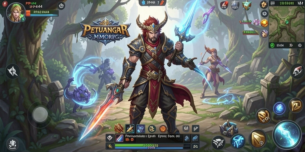 Tampilan gameplay PP444 yang menarik dalam dunia MMORPG.