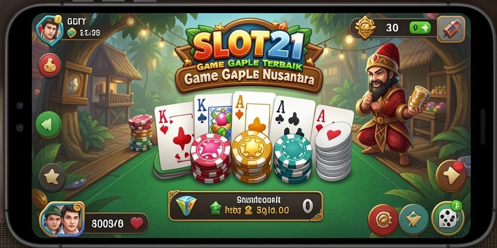 Tampilan gameplay menarik dan interaktif dalam permainan Gaple.